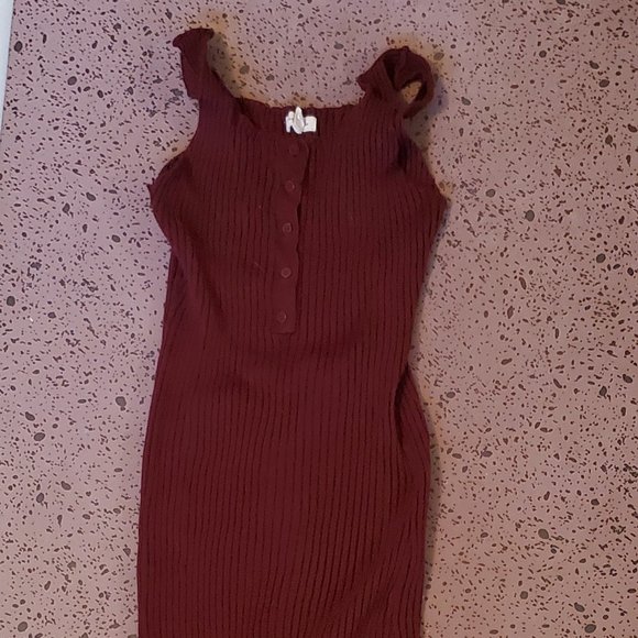 Tight Red Knit Dress - Picture 1 of 2